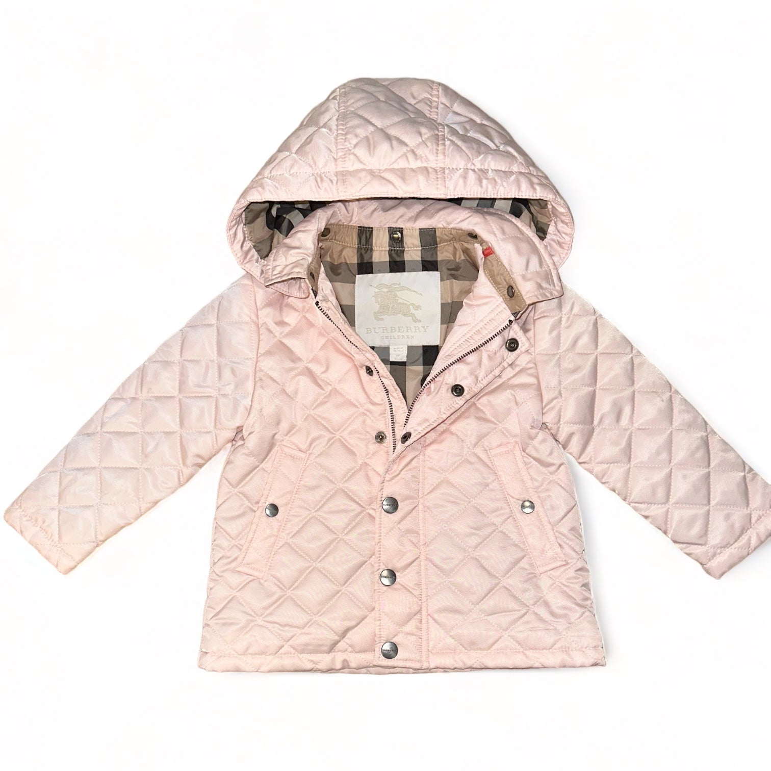 Burberry baby girl fashion quilted jacket