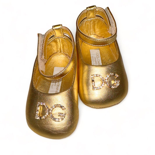 Dolce & Gabbana Gold Ballet Flats
