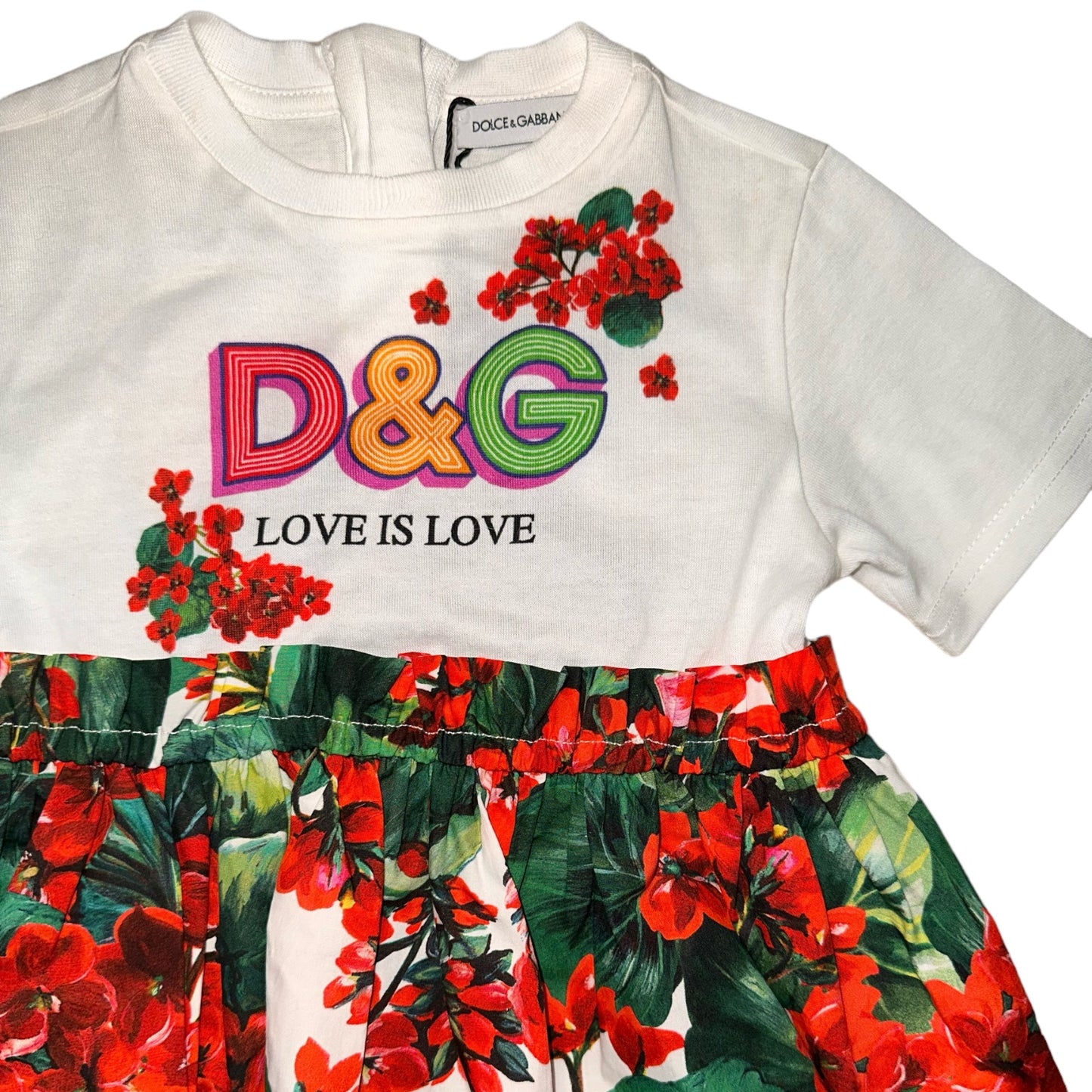 Dolce & Gabbana Rose Graphic T-shirt Dress