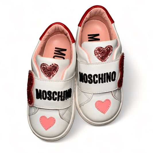 Moschino Pink Heart Sneakers