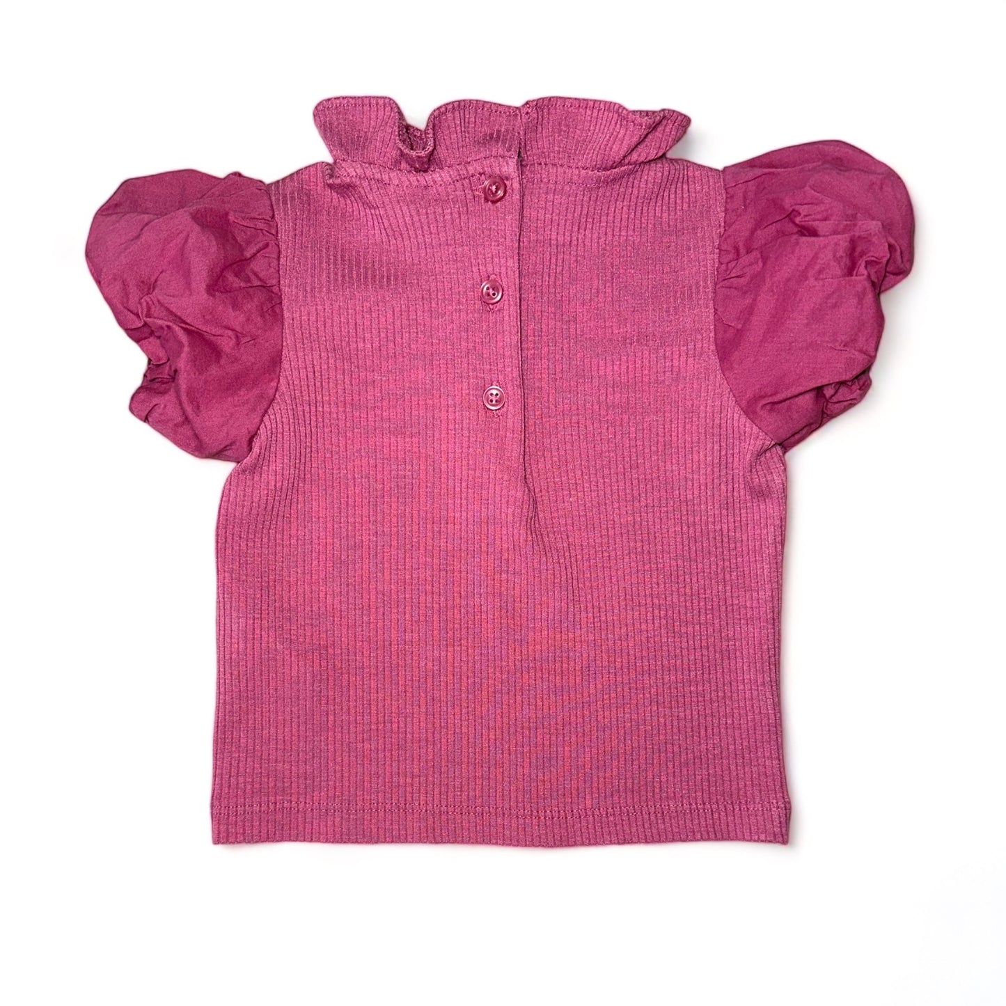 Janie & Jack Pink Puff Sleeves T-shirt