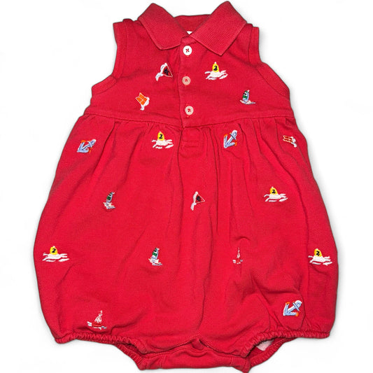 Ralph Lauren Red Nautical Romper