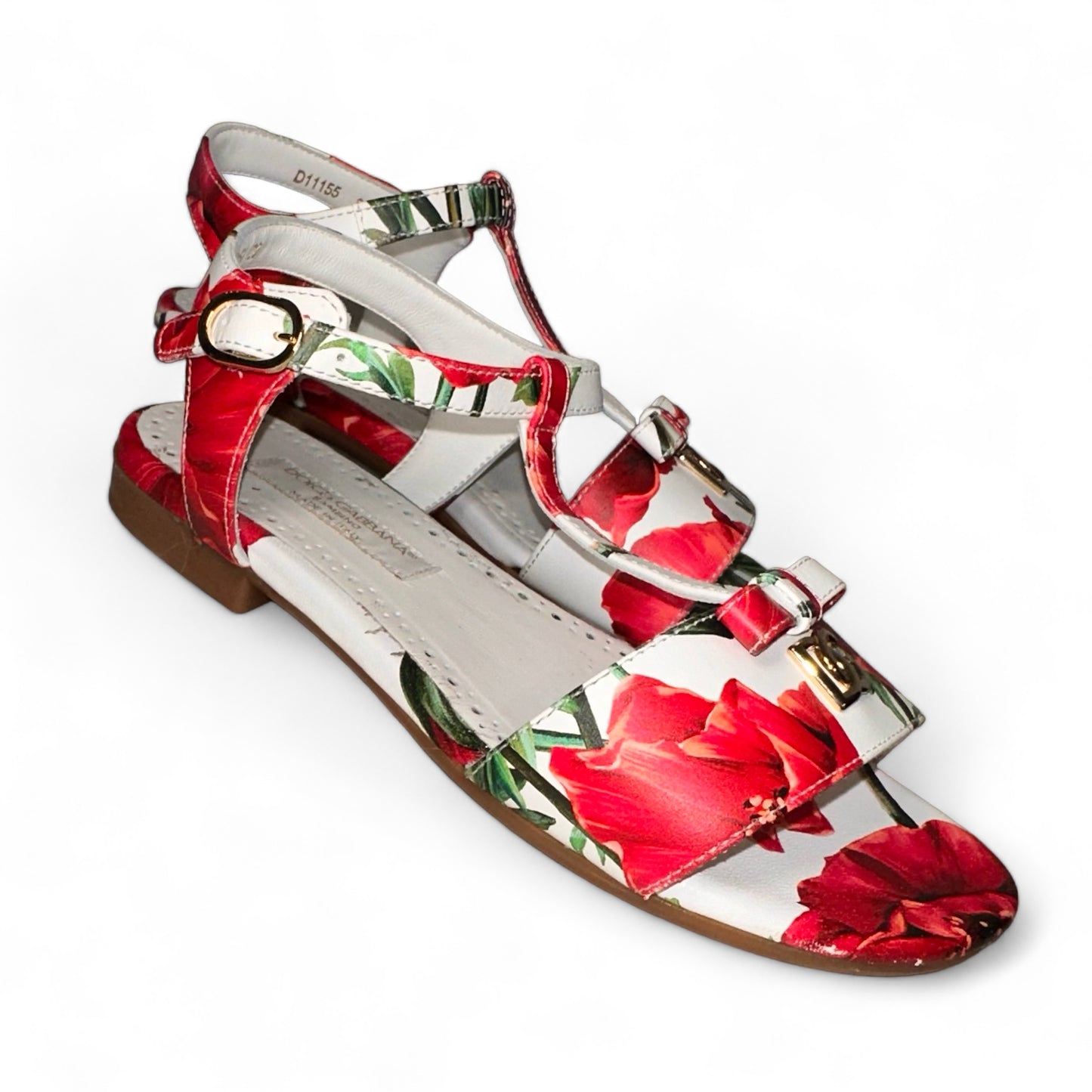 Dolce & Gabbana Rose T-Strap Sandals