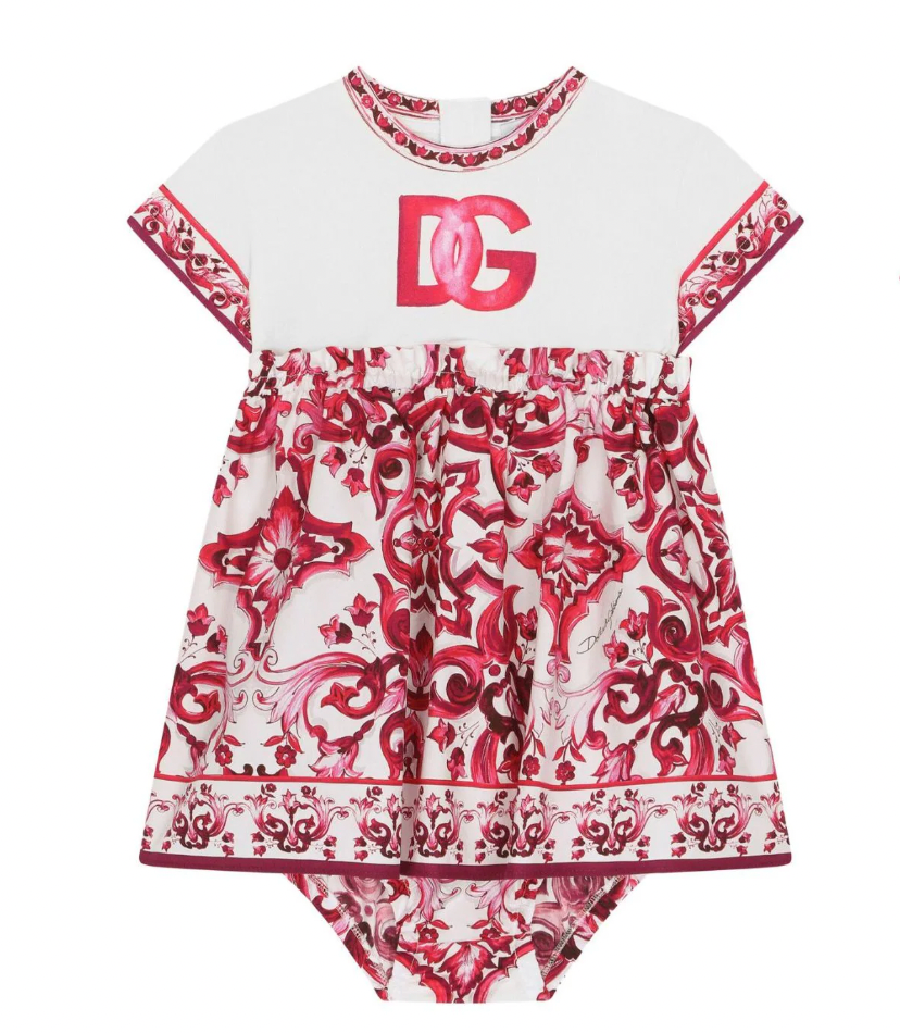 Dolce & Gabbana Majolica-print cotton dress